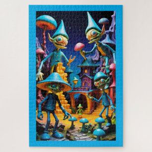Puzzle Los duendes de Groll-Town - Arte fantástico de Ken