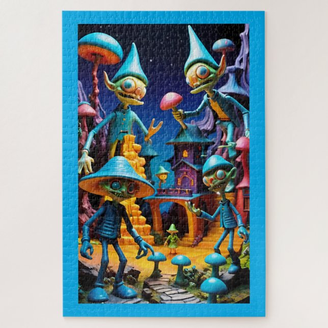 Puzzle Los duendes de Groll-Town - Arte fantástico de Ken (Vertical)
