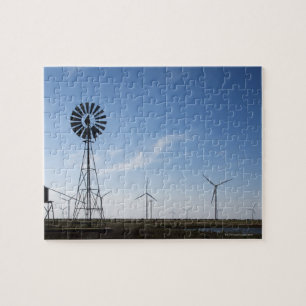 Puzzle Los E.E.U.U., Tejas, Vega, molino de viento viejo