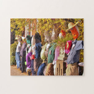 Puzzle Los escarecrows bordean Jaffrey, calle NH