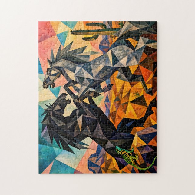 Puzzle Los espectadores – El lagarto y El cactus (Vertical)