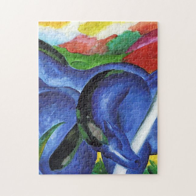 Puzzle Los grandes caballos azules de Franz Marc (Vertical)