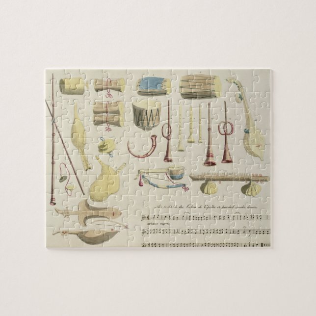 Puzzle Los instrumentos musicales indios, platean 23 de (Horizontal)