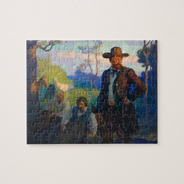 Puzzle Los James Brothers en Misuri, por N. C. Wyeth (Horizontal)