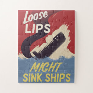 Puzzle Los labios sueltos podrían hundir barcos