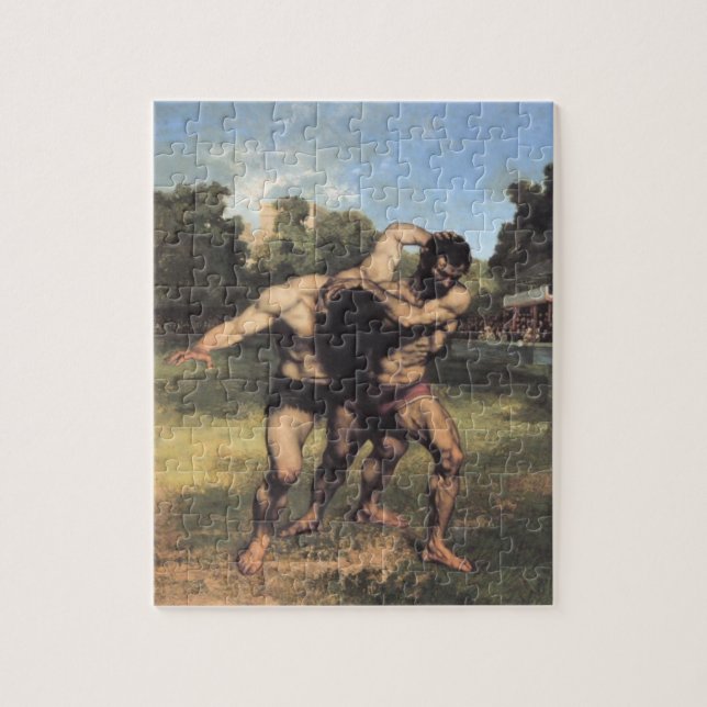 Puzzle Los luchadores por Gustave Courbet (Vertical)