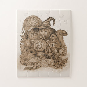 Puzzle Los mejores deseos para un feliz Día de Acción de 