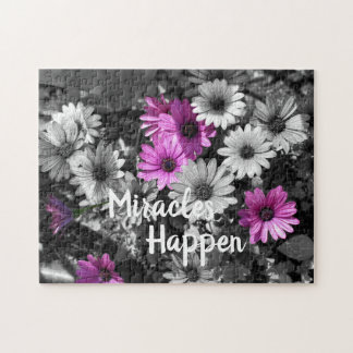 Puzzle Los milagros ocurren en las flores africanas de ma