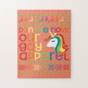 Puzzle Los Navidades gay arcoiris unicornio no son nuestr