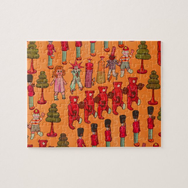 Puzzle Los navidades juguetean a los niños vintage (Horizontal)