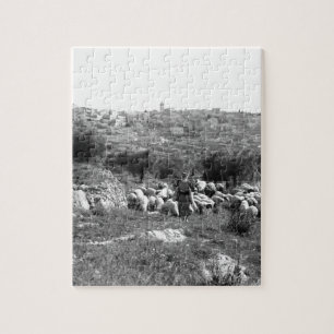 Puzzle Los pastores que tienden a multitudes acercan a