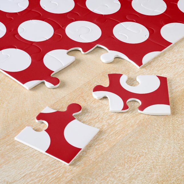 Puzzle Los puntos de polka blanco son rojos imposibles (Lado)