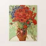 Puzzle Los rojos de Vincent Van Gogh siguen pintando la v<br><div class="desc">Esta es la pintura al óleo "Still Life with Daisies and Poppies" (Todavía la vida con daisies y lapiceros) realizada en 1890 por el artista holandés post-impresionista Vincent Willem van Gogh (1853-1890).</div>