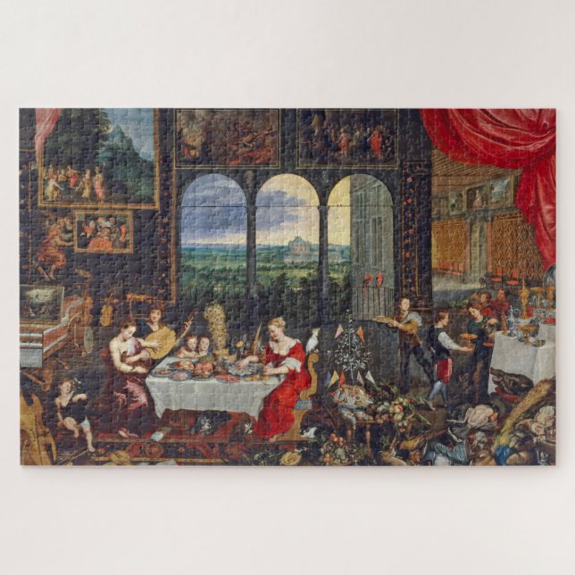 Puzzle Los sentidos de la audición, el tacto y el gusto (Horizontal)