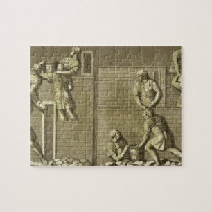 Puzzle Los soldados romanos que construyen un fuerte,
