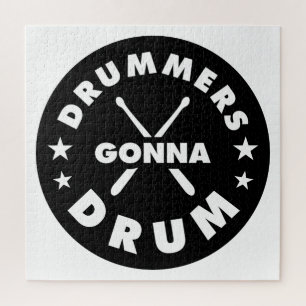 Puzzle Los tambores Gonna Drum, graciosos tambores dicien