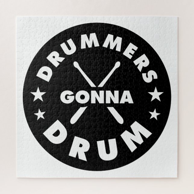 Puzzle Los tambores Gonna Drum, graciosos tambores dicien (Vertical)