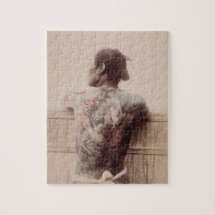 Puzzle Los tatuajes del novio japonés, c.1880 (foto)