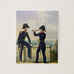 Puzzle Los tenientes, platean 1 del 'traje del Na real