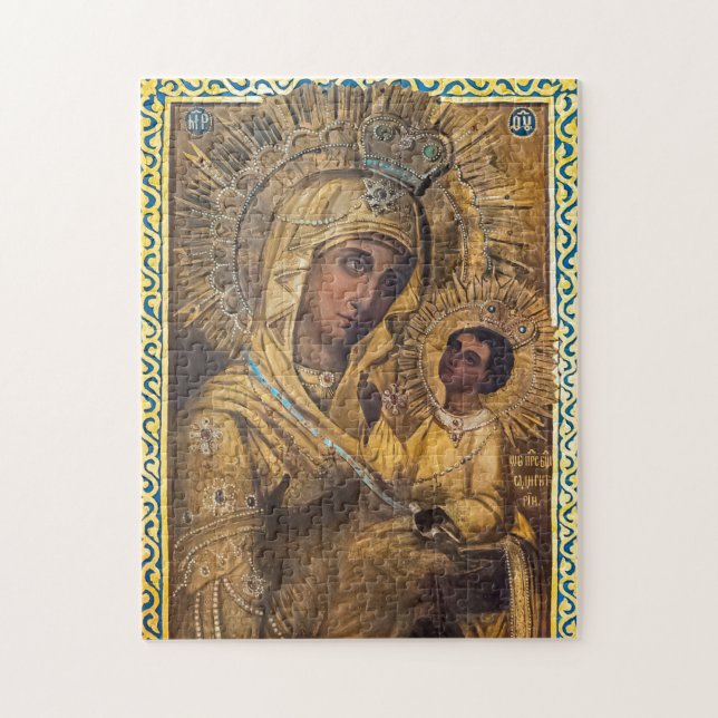 Puzzle Los Theotokos y el ícono ortodoxo del niño Cristo (Vertical)
