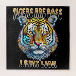 Puzzle Los tigres son jefes, no soy león cita divertida