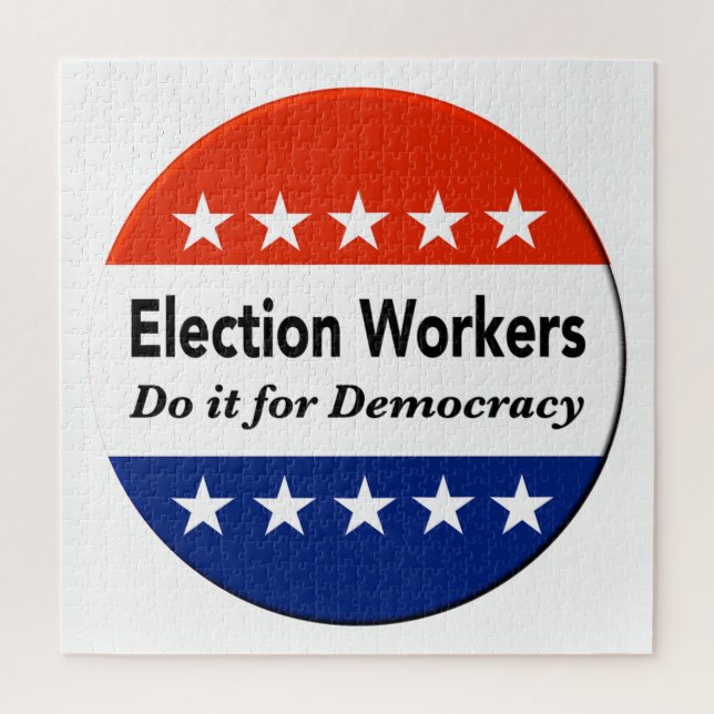 Puzzle Los trabajadores electorales lo hacen por la democ (Vertical)