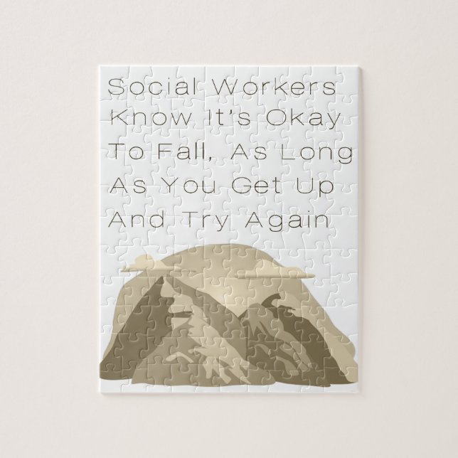 Puzzle Los trabajadores sociales conocen la motivación Mo (Vertical)