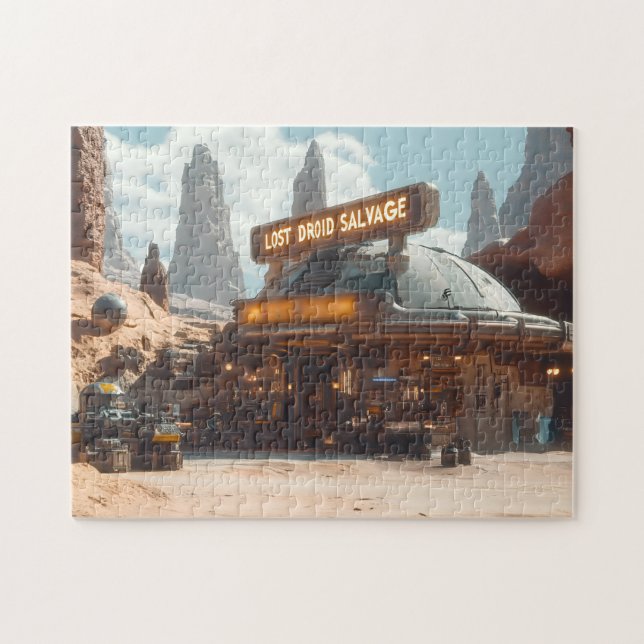 Puzzle Lost Droid Salvage Outpost Desert Sci-Fi Frontier (Horizontal)