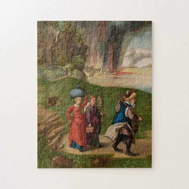 Puzzle Lot y sus hijas por Albreccht Dürer (Vertical)