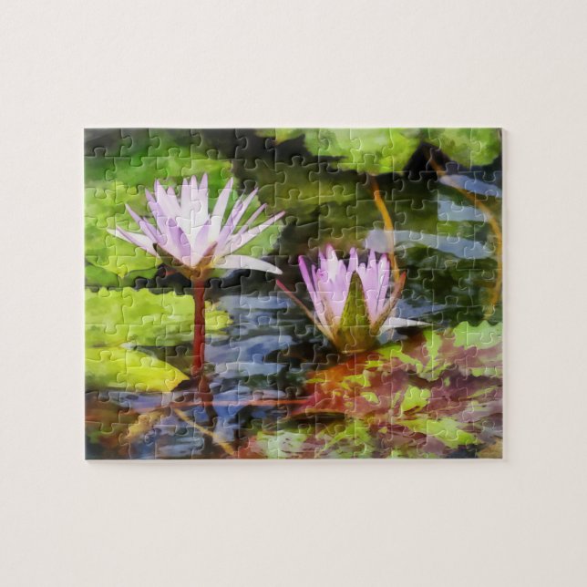 Puzzle Loto de agua morada (Horizontal)