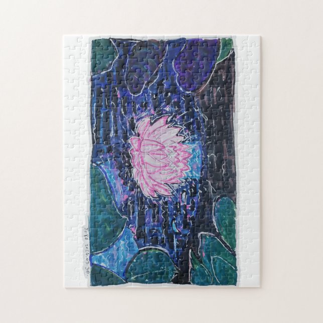 Puzzle Loto en Agua Oscura (Vertical)