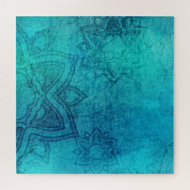Puzzle Loto texturizado azul (Horizontal)