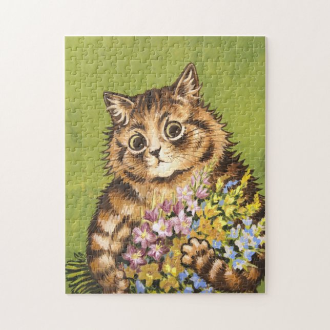 Puzzle Louis Wain Cat Con Flores (Vertical)