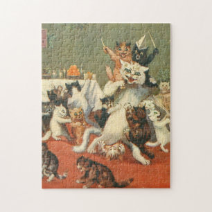 Puzzle Louis Wain Feliz Navidad