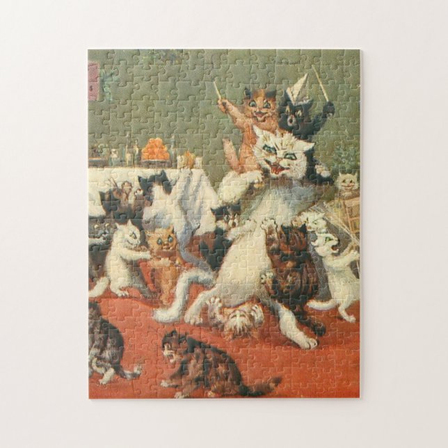 Puzzle Louis Wain Merry Christmas (Vertical)