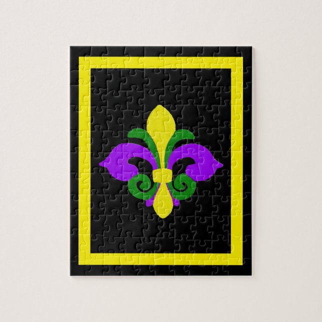 Puzzle Louisiana Fleur de lis (Mardi Gras).jpg (Vertical)