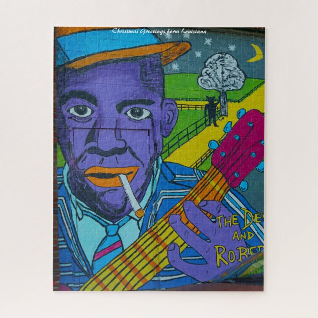 Puzzle Louisiana Street Art.Christmas Greetings (Vertical)