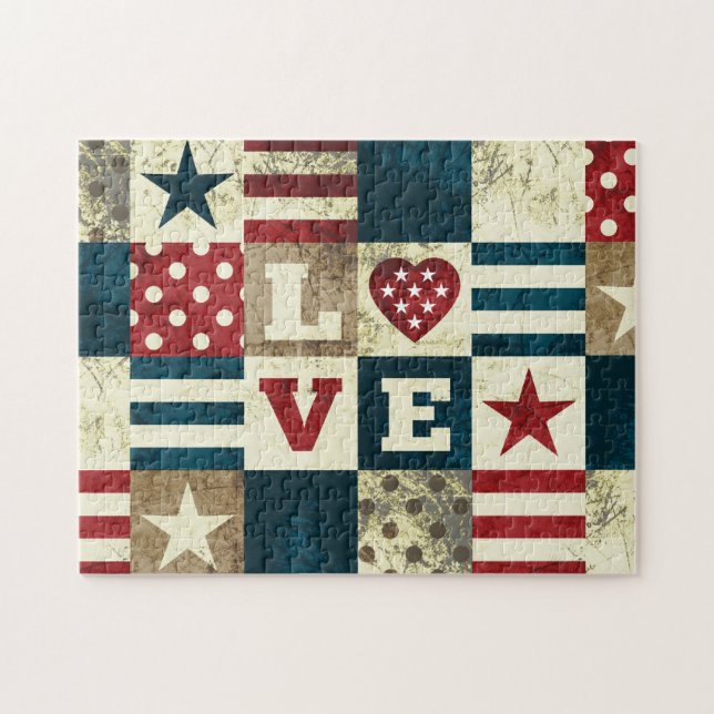 Puzzle Love America Patriotic (Horizontal)