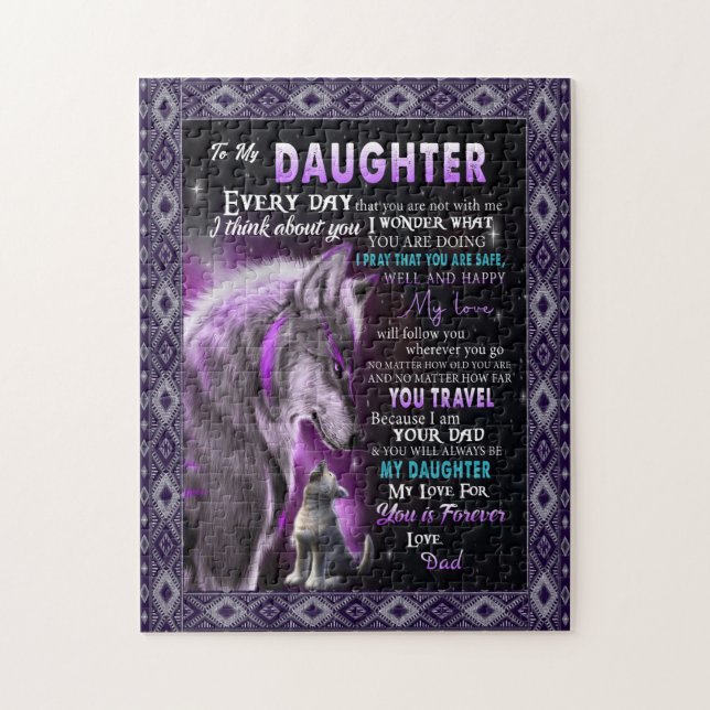 Puzzle Love Daughter | Carta A Mi Hija Amar Por Ti (Vertical)