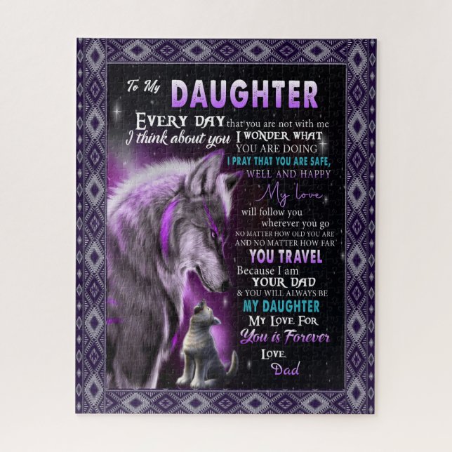 Puzzle Love Daughter | Carta A Mi Hija Amar Por Ti (Vertical)