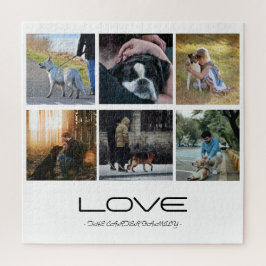 Puzzle Love Dog Family Portrait Collage Design