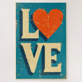 Puzzle LOVE gráficos inspirados en los años 1960