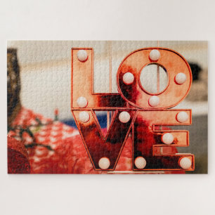 Puzzle LOVE (Gran letra roja)