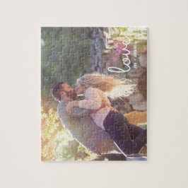 Puzzle Love Names Engagement Photo