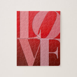 Puzzle Love Romance Red Pink