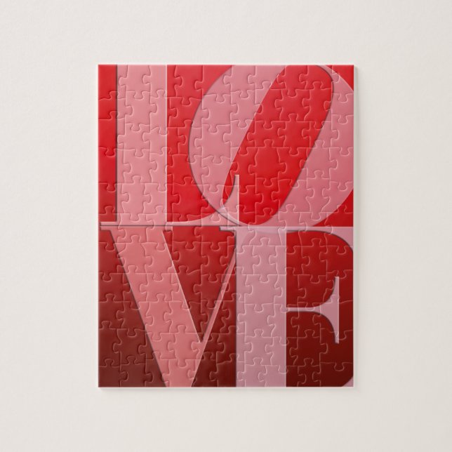 Puzzle Love Romance Red Pink (Vertical)