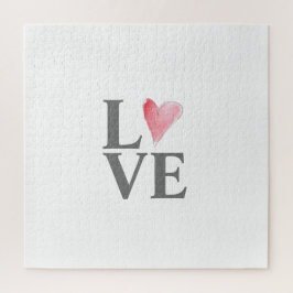 Puzzle LOVE Sweet Heart Pink Valentine Art