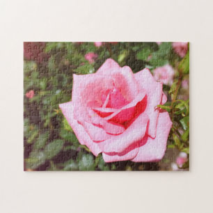 Puzzle lovely rosa rosa con dulces corazones