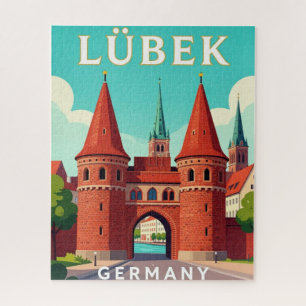 Puzzle Lübeck Alemania Holstentor Casco Antiguo Viajes