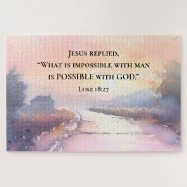 Puzzle Lucas 18:27 Jesús respondió Posible con la Biblia 